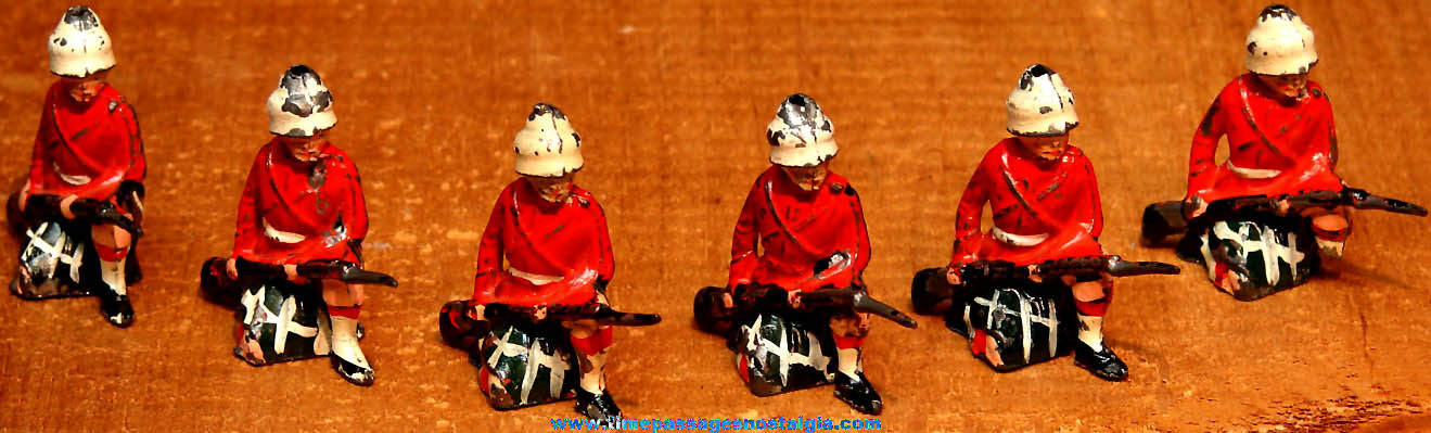 (6) Old Painted Lead Metal Johillco Play Set Scottish Highlander Soldier Figures (6) Old Painted Lead Metal Johillco Play Set Scottish Highlander Soldier Figures