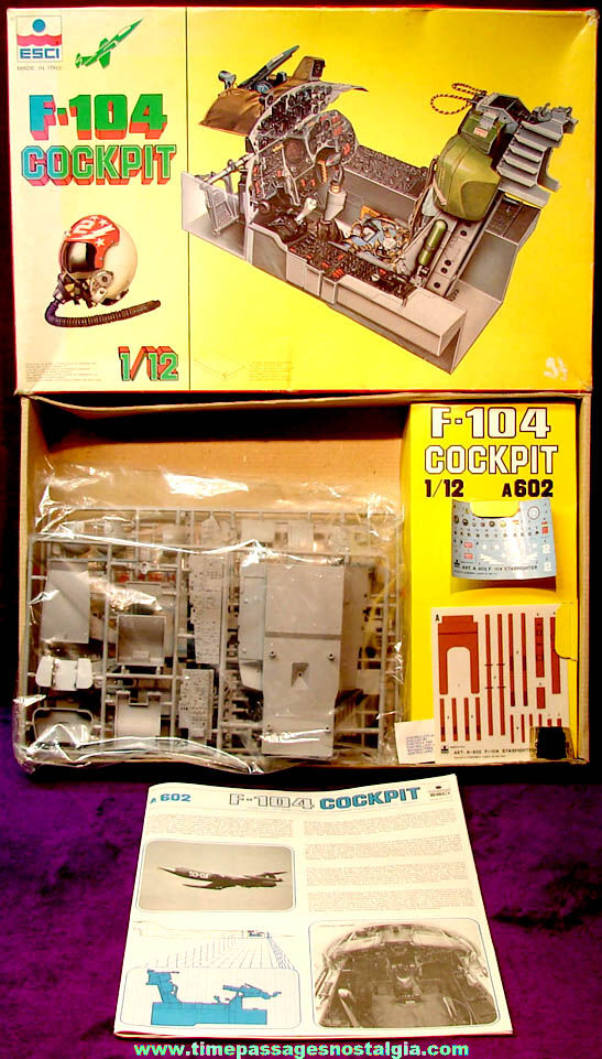 ©1983 ESCI 1/12 Scale Lockheed F 104 Starfighter Jet Plane Cockpit Model Kit ©1983 ESCI 1/12 Scale Lockheed F 104 Starfighter Jet Plane Cockpit Model Kit