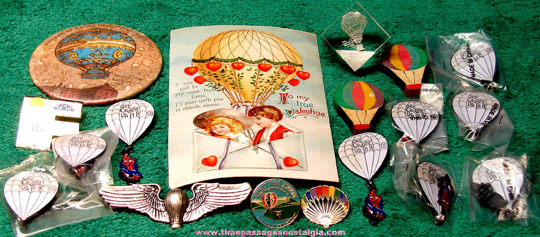 (18) Small Colorful Hot Air Balloon Related Items