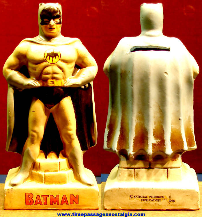 �1966 National Periodical Publications Batman Comic Book Hero Figure Coin Saving Bank