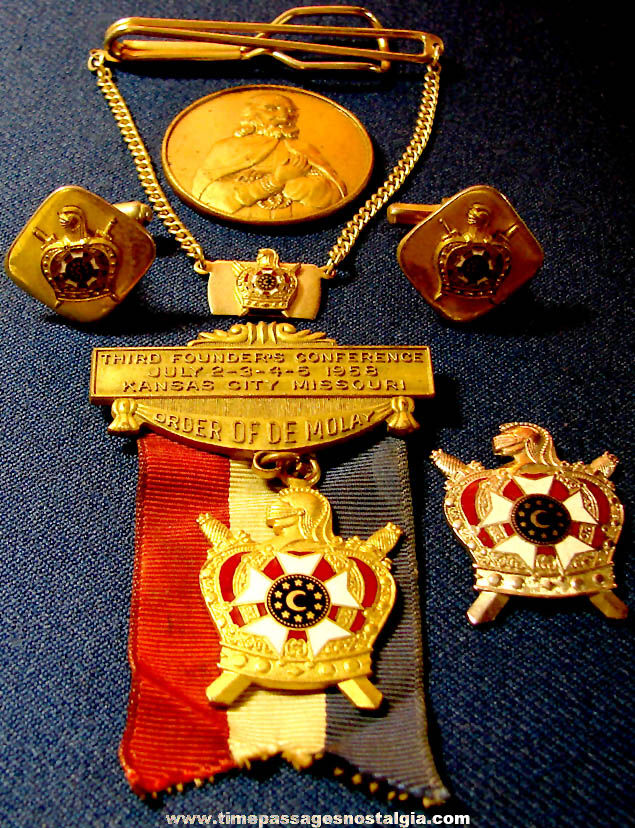 (6) Small Old Order of DeMolay Fraternal Items