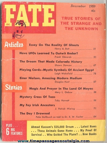 1959 FATE Magazine Back Issues