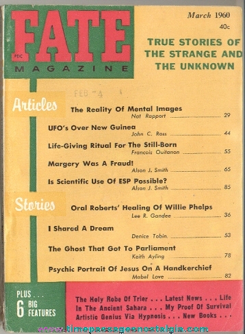 1960 FATE Magazine Back Issues