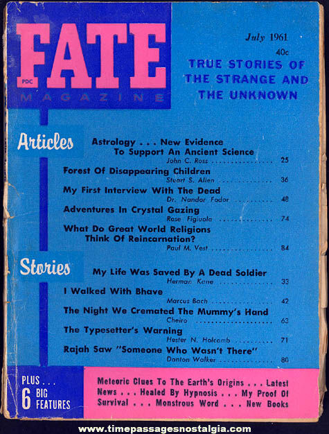 FATE Magazine - July 1961
