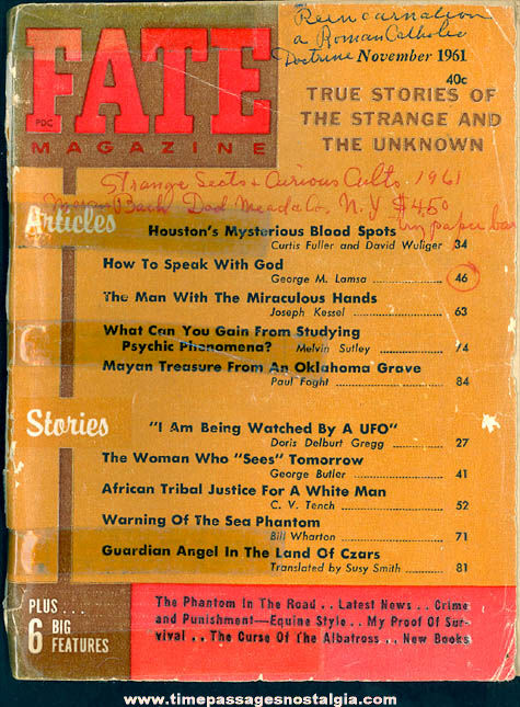 FATE Magazine - November 1961
