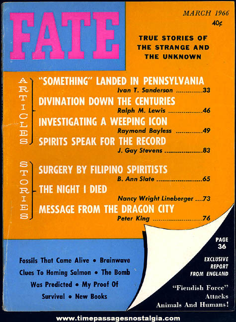 FATE Magazine - March 1966