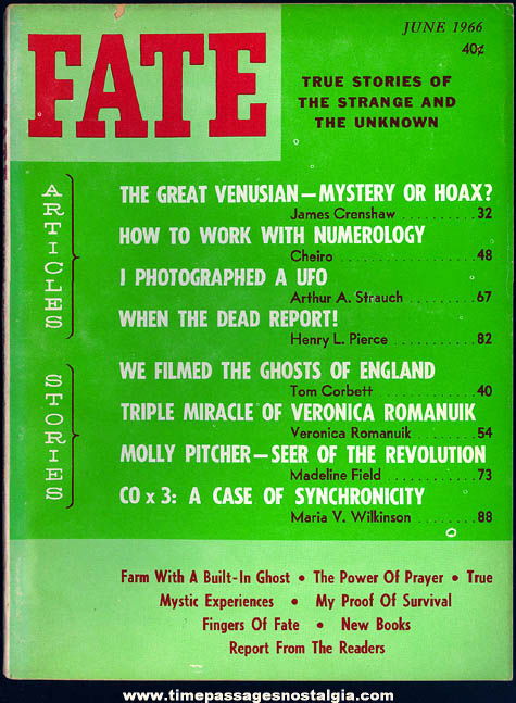 FATE Magazine - June 1966