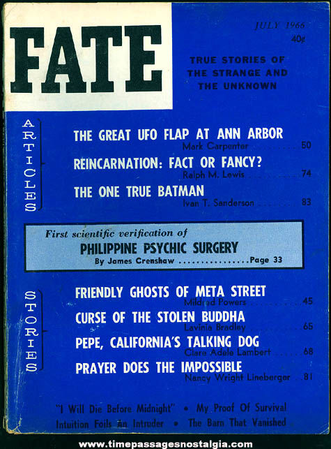 FATE Magazine - July 1966