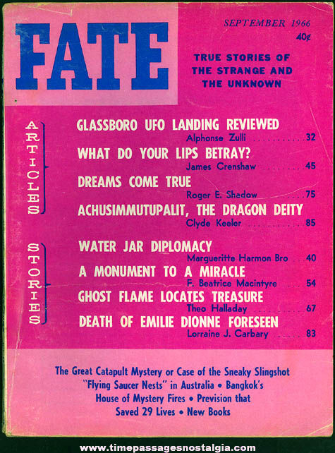 FATE Magazine - September 1966