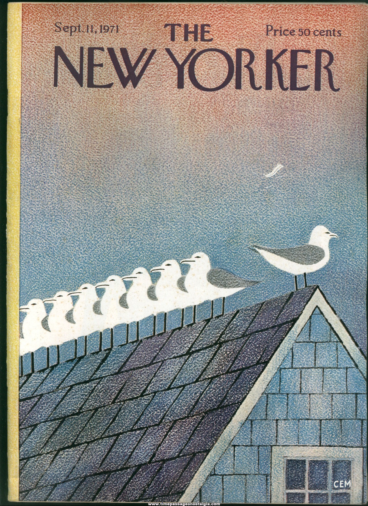 New Yorker Magazine - September 11, 1971 - Cover by Charles E. Martin