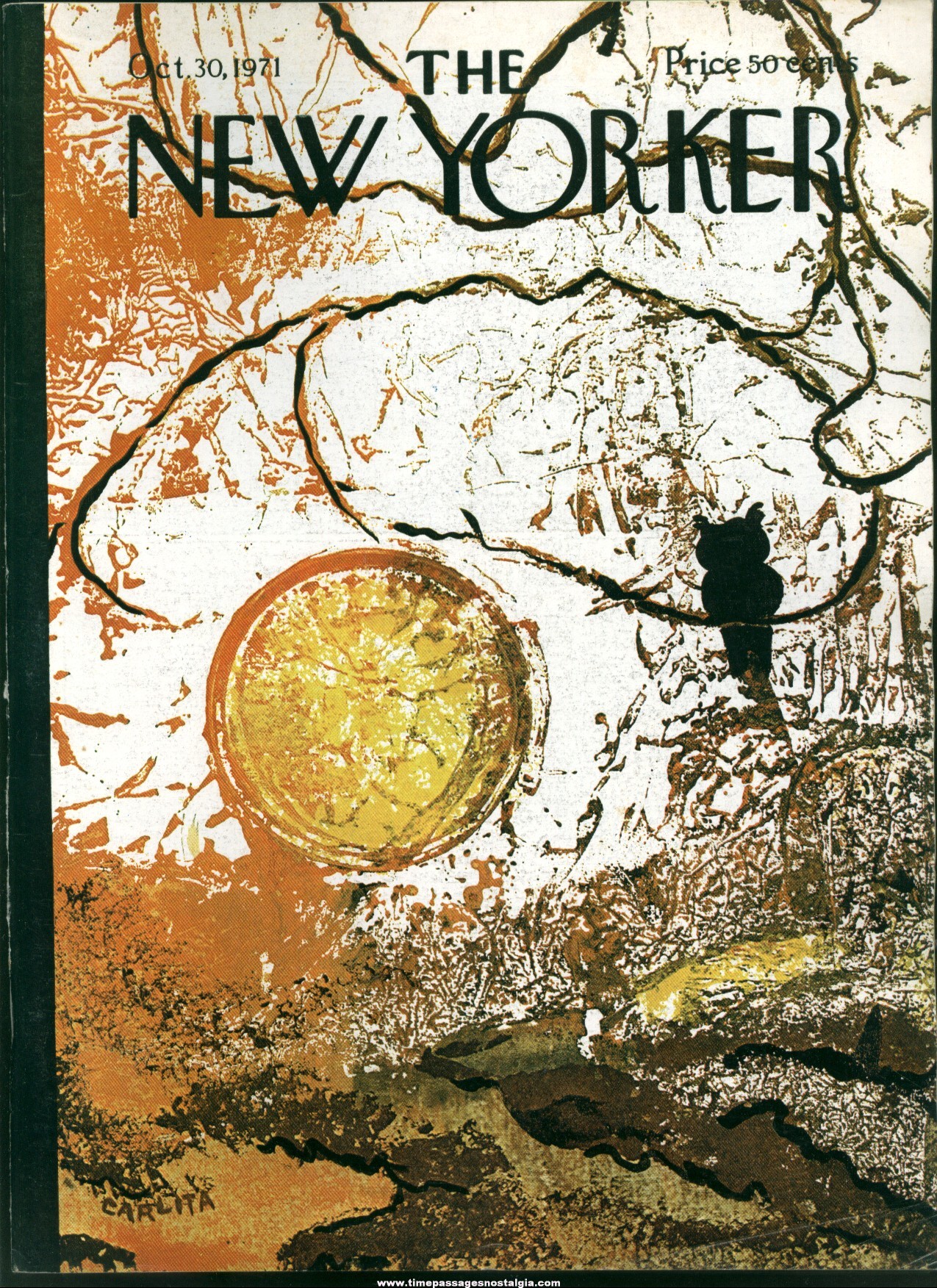 New Yorker Magazine - October 30, 1971 - Cover by Carlita Hunt