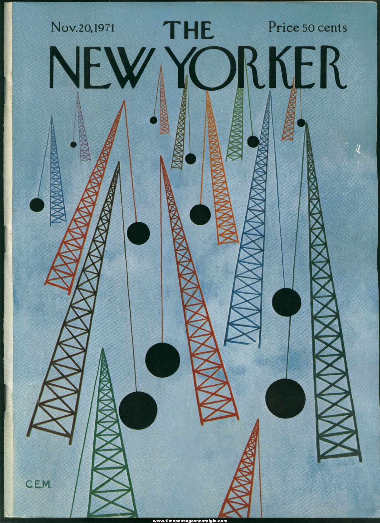 New Yorker Magazine - November 20, 1971 - Cover by Charles E. Martin