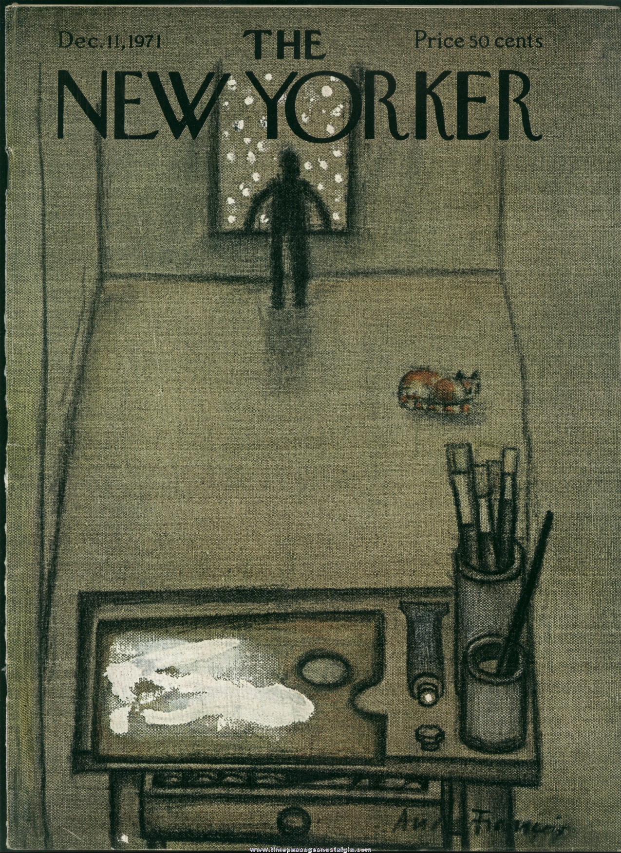 New Yorker Magazine - December 11, 1971 - Cover by Andre Francois