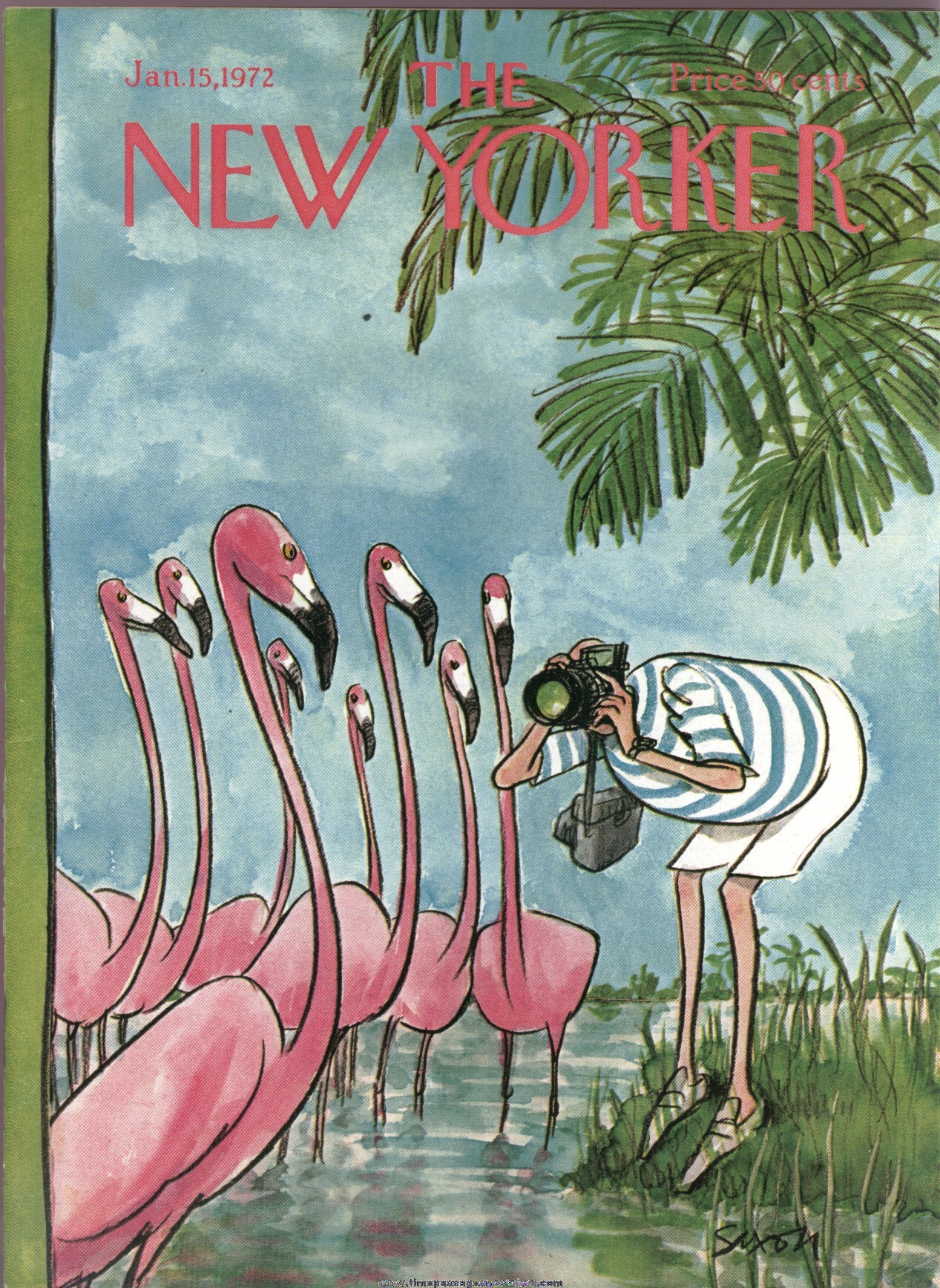 New Yorker Magazine - January 15, 1972 - Cover by Charles Saxon