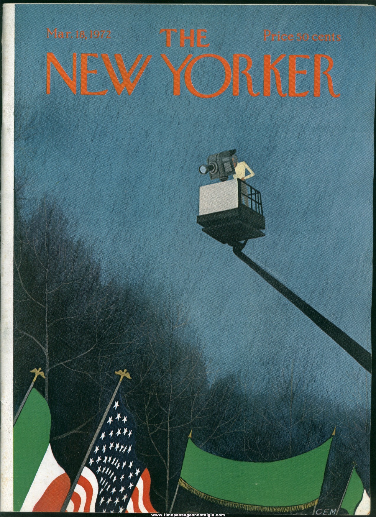 New Yorker Magazine - March 18, 1972 - Cover by Charles E. Martin