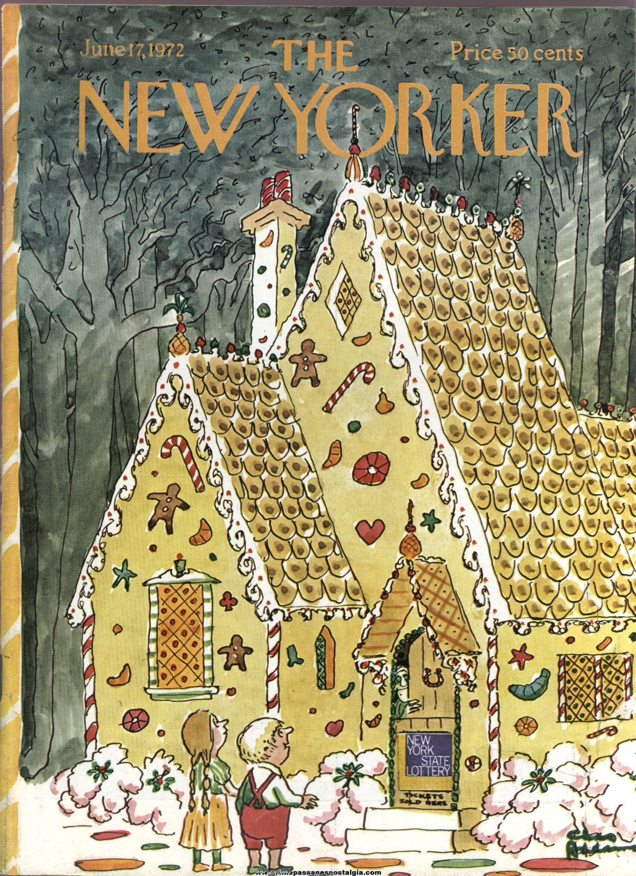 New Yorker Magazine - June 17, 1972 - Cover by Charles (Chas) Addams