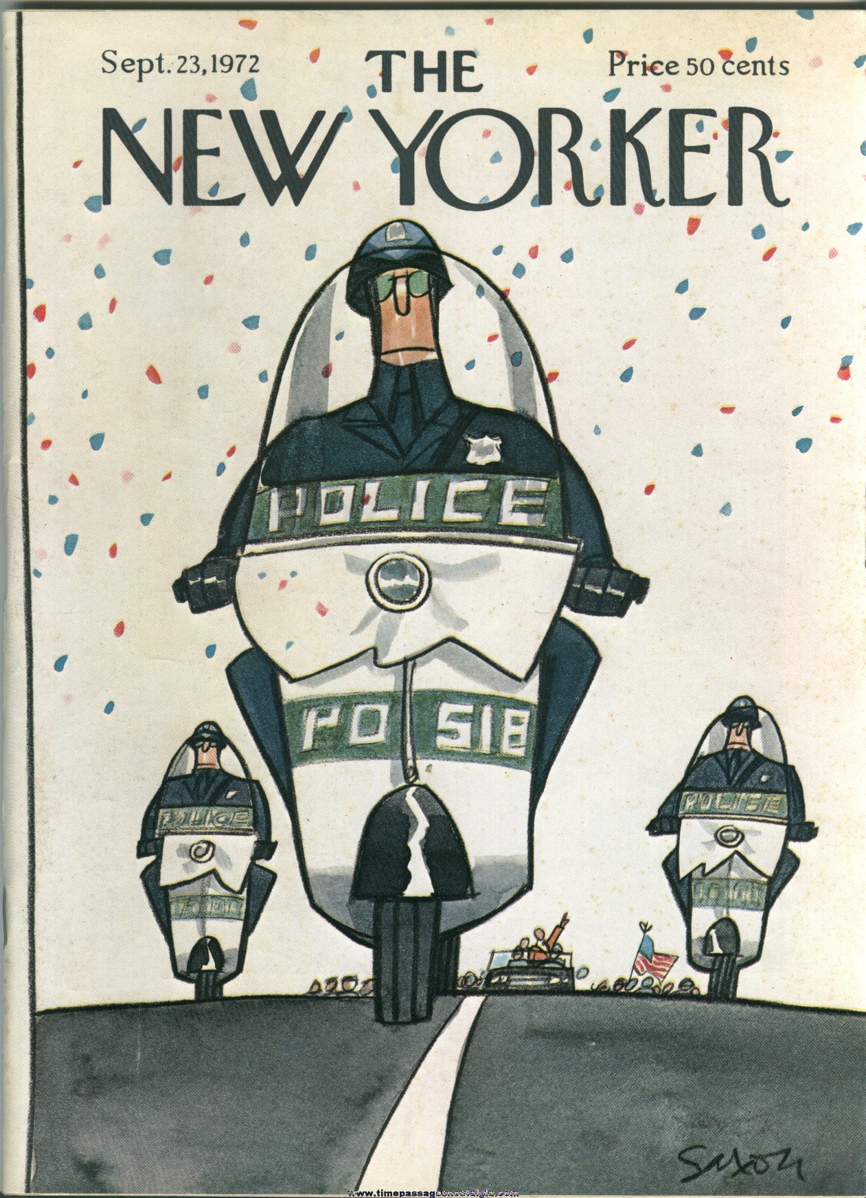 New Yorker Magazine - September 23, 1972 - Cover by Charles Saxon