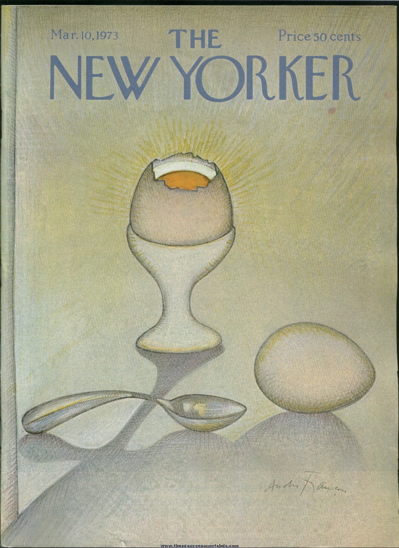 New Yorker Magazine - March 10, 1973 - Cover by Andre Francois