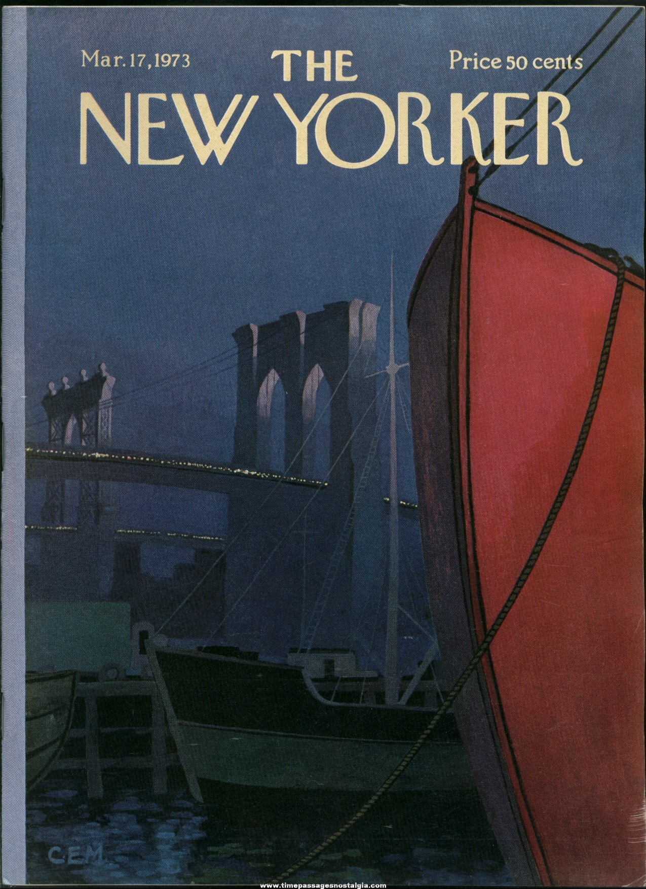 New Yorker Magazine - March 17, 1973 - Cover by Charles E. Martin