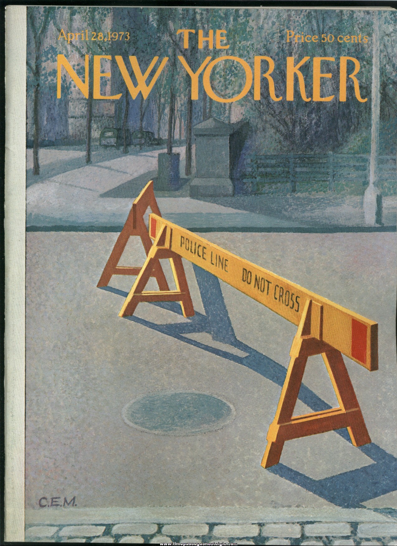 New Yorker Magazine - April 28, 1973 - Cover by Charles E. Martin