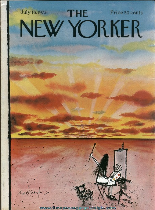 New Yorker Magazine - July 16, 1973 - Cover by Ronald Searle