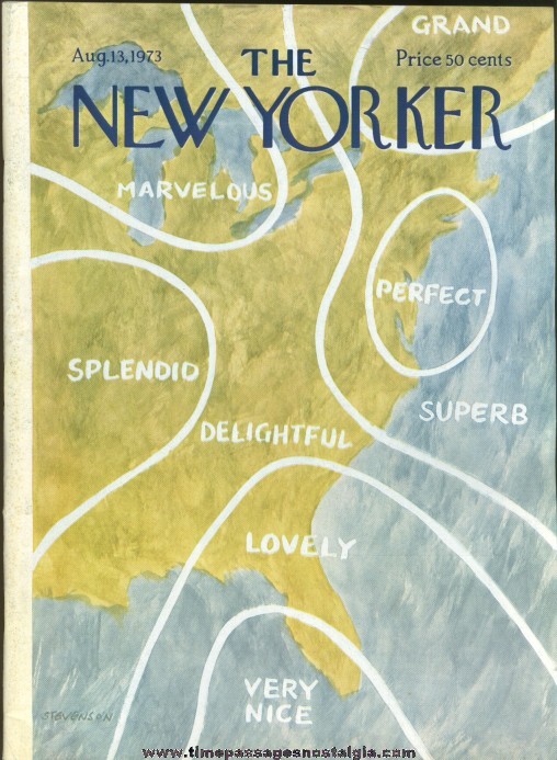 New Yorker Magazine - August 13, 1973 - Cover by James Stevenson