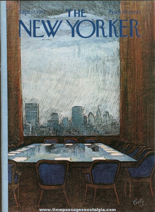 New Yorker Magazine - September 17, 1973 - Cover by Arthur Getz