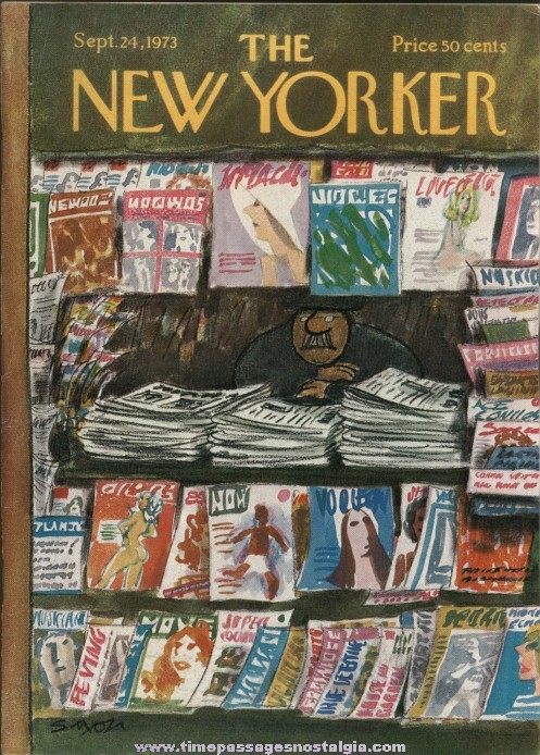 New Yorker Magazine - September 24, 1973 - Cover by Charles Saxon