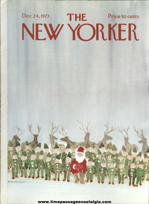 New Yorker Magazine - December 24, 1973 - Cover by James Stevenson
