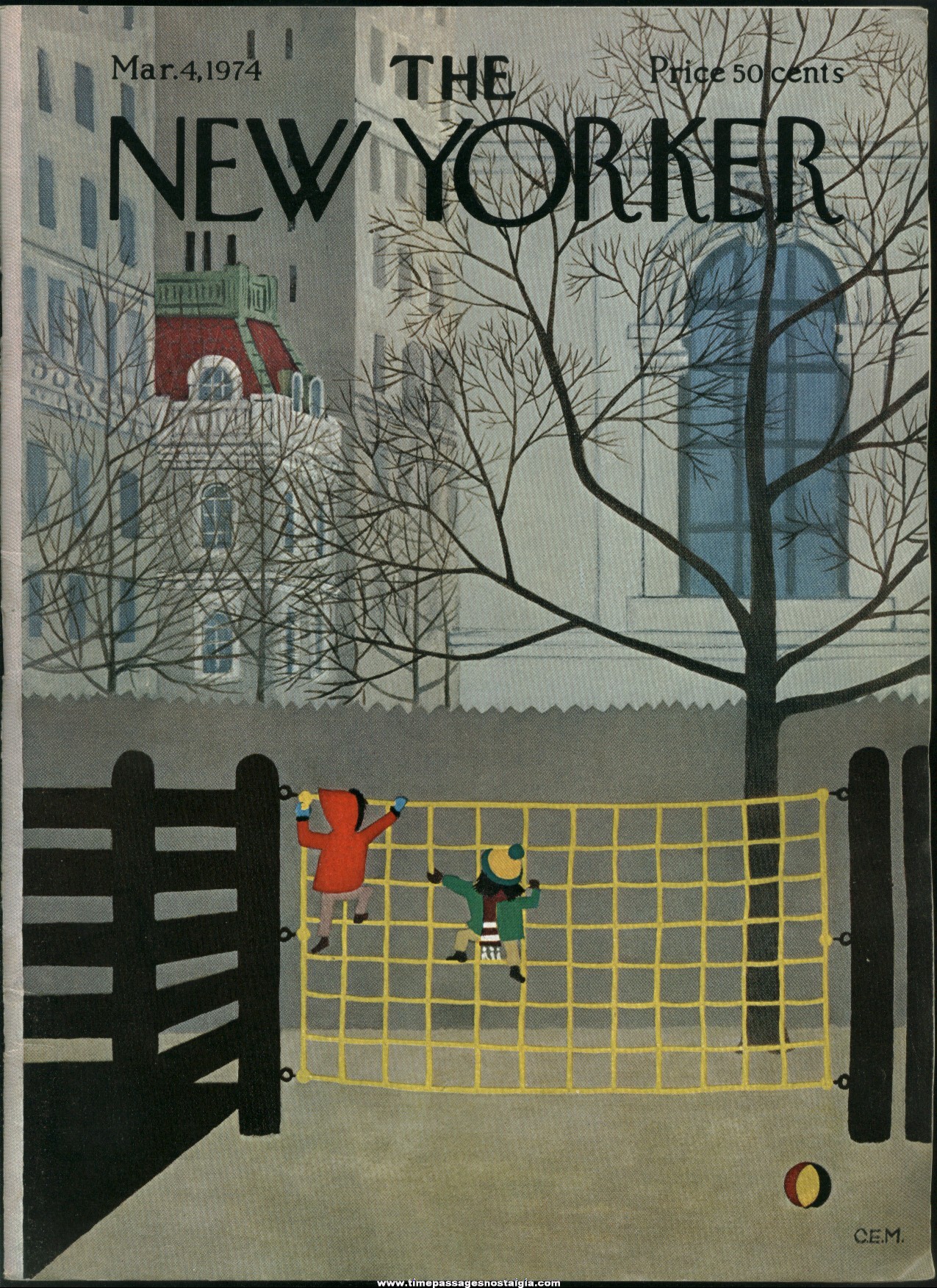 New Yorker Magazine - March 4, 1974 - Cover by Charles E. Martin