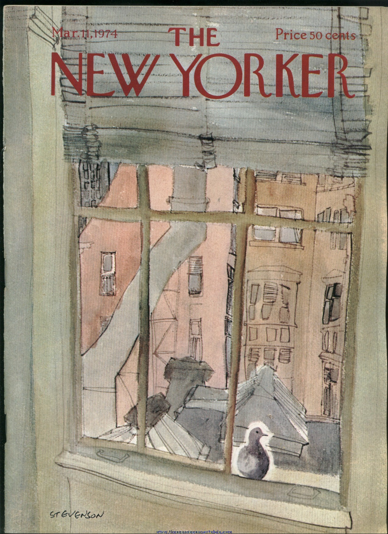 New Yorker Magazine - March 11, 1974 - Cover by James Stevenson