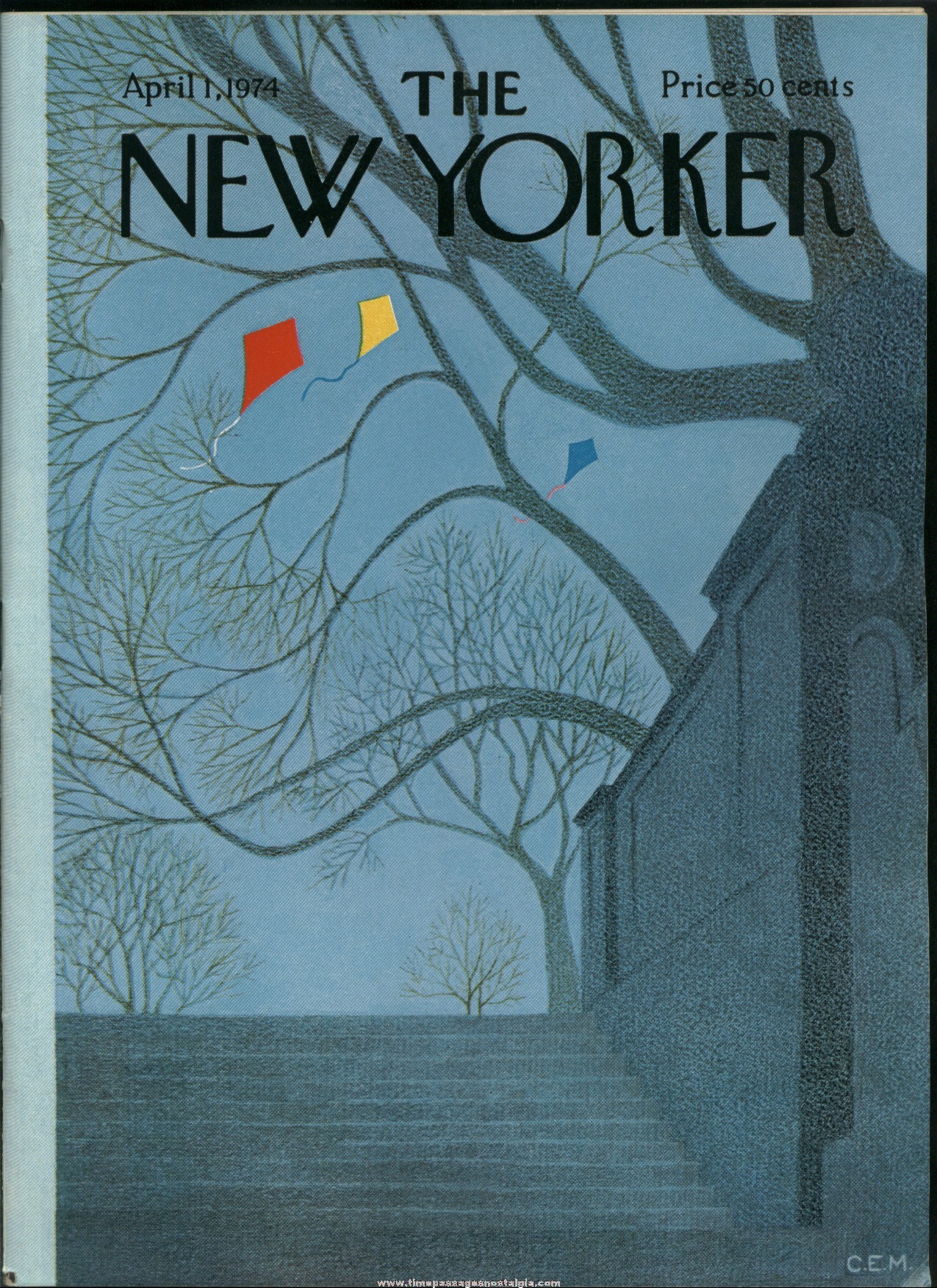New Yorker Magazine - April 1, 1974 - Cover by Charles E. Martin