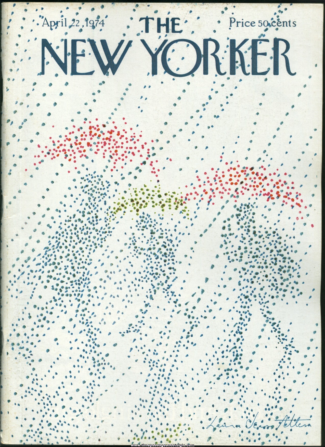 New Yorker Magazine - April 22, 1974 - Cover by Laura Jean Allen