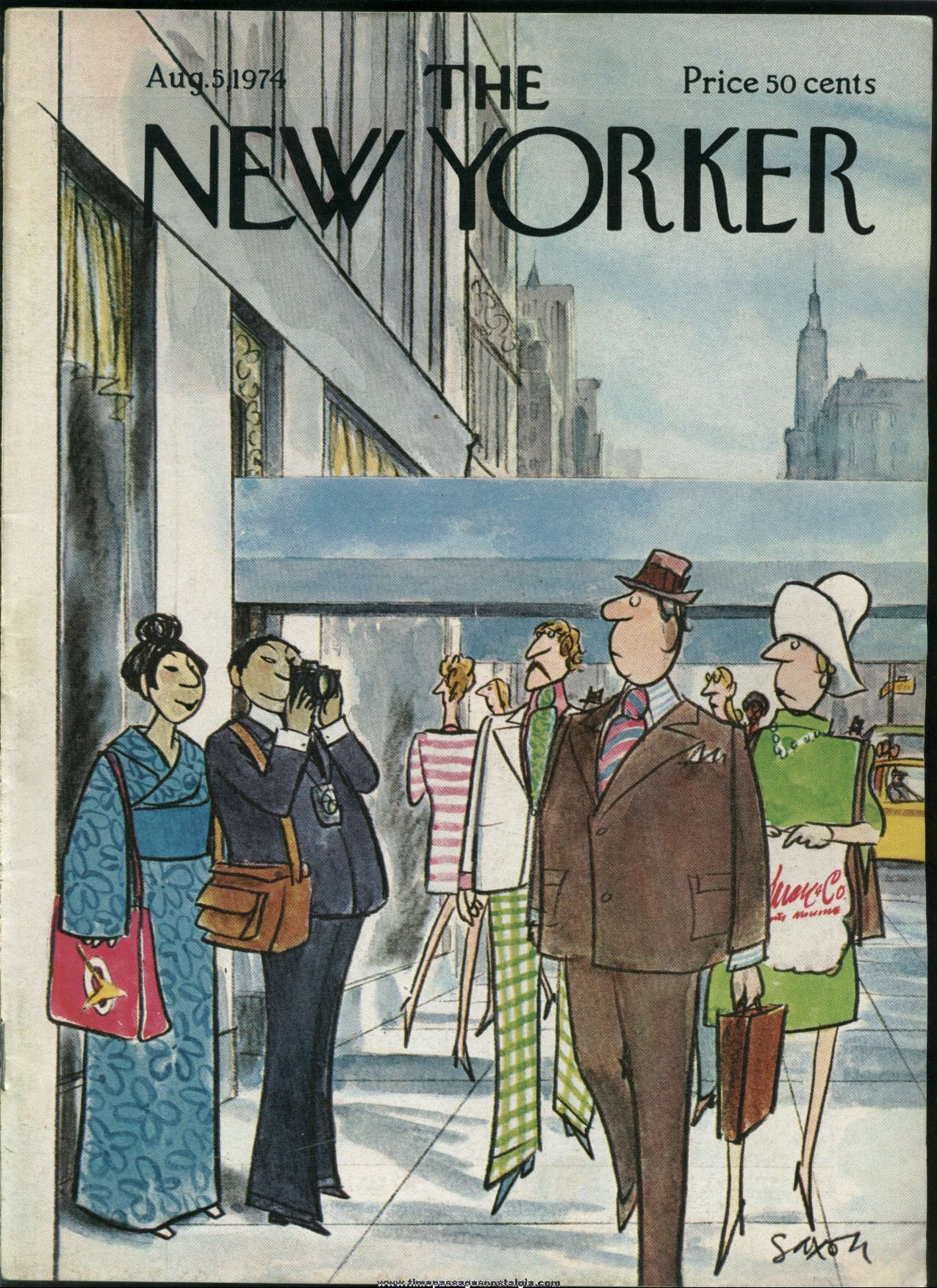 New Yorker Magazine - August 5, 1974 - Cover by Charles Saxon