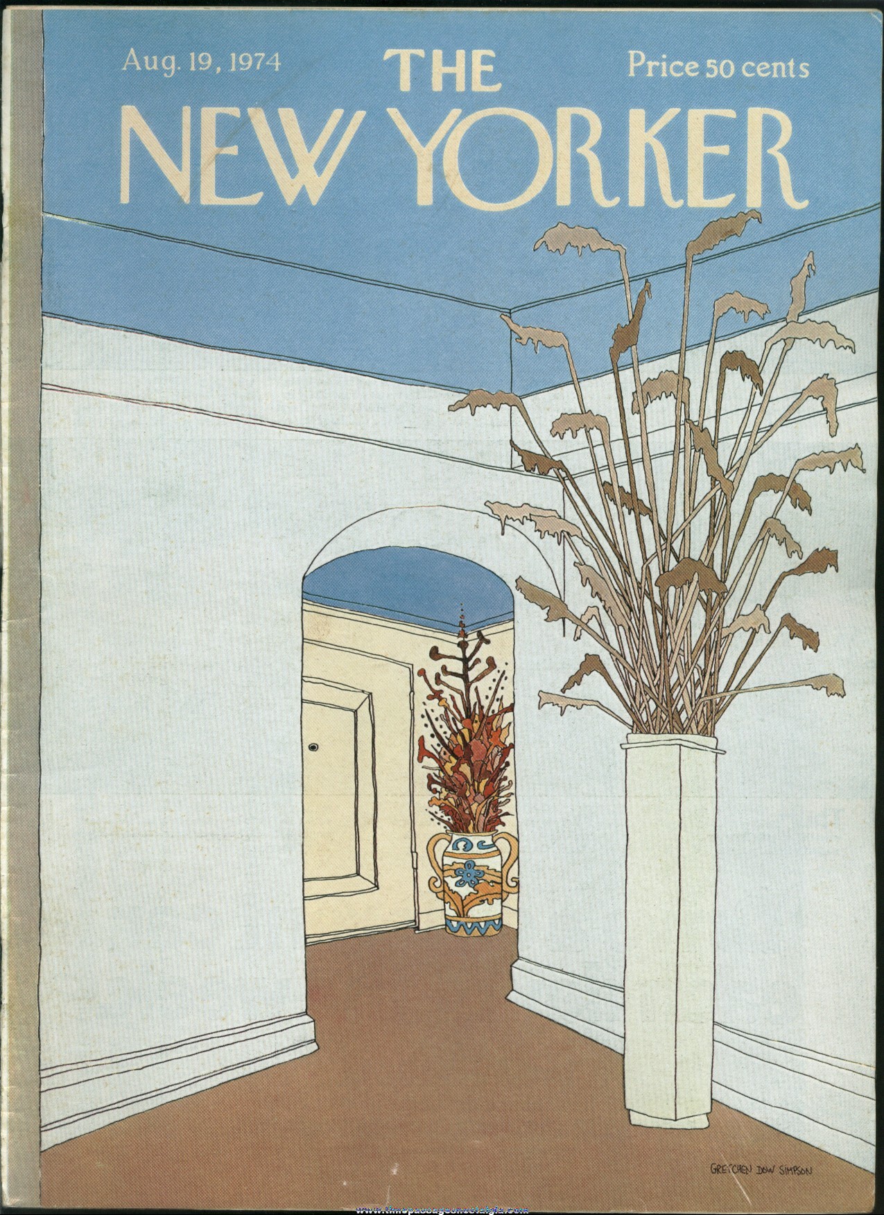 New Yorker Magazine - August 19, 1974 - Cover by Gretchen Dow Simpson