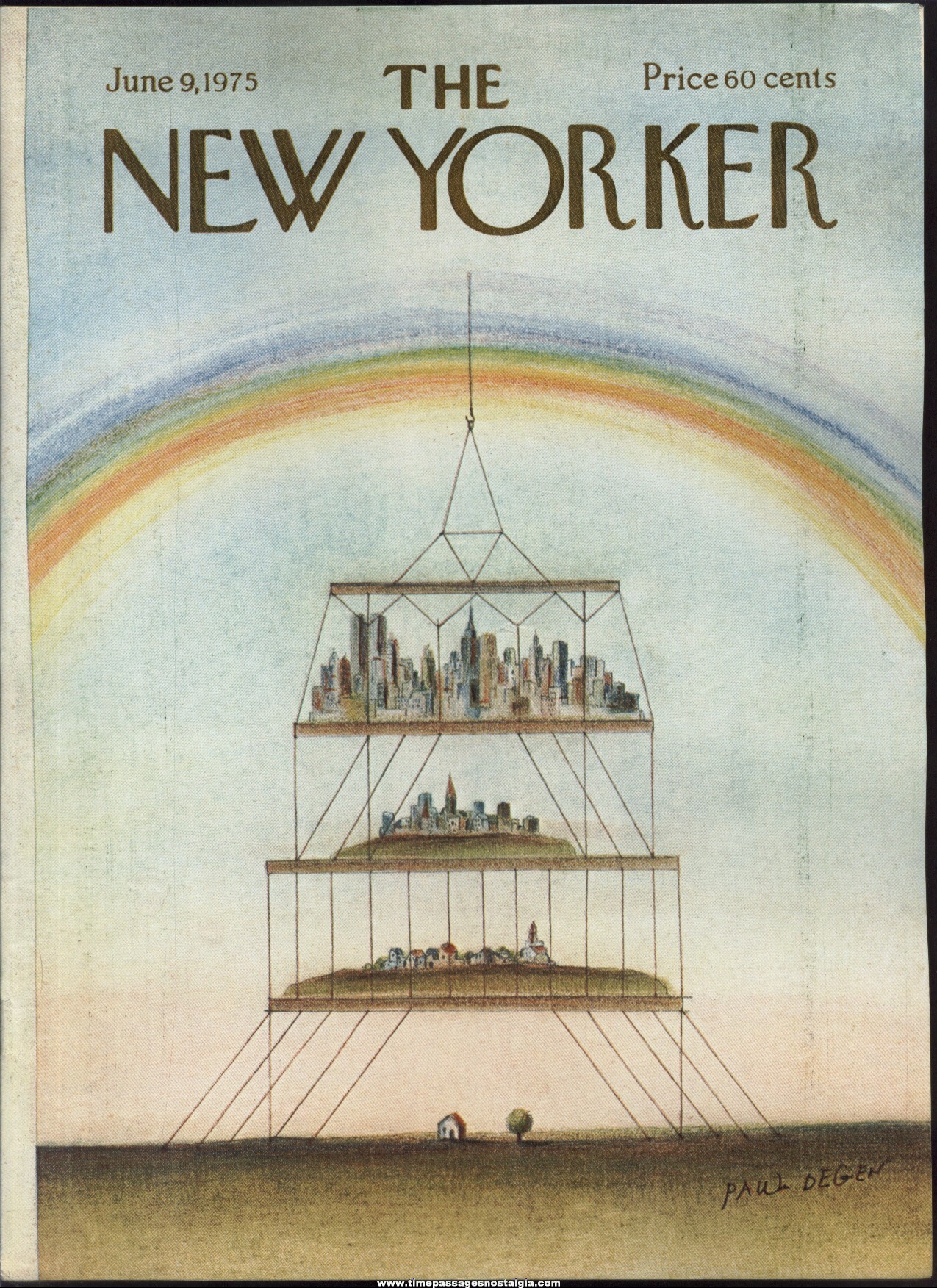 New Yorker Magazine - June 9, 1975 - Cover by Paul Degen
