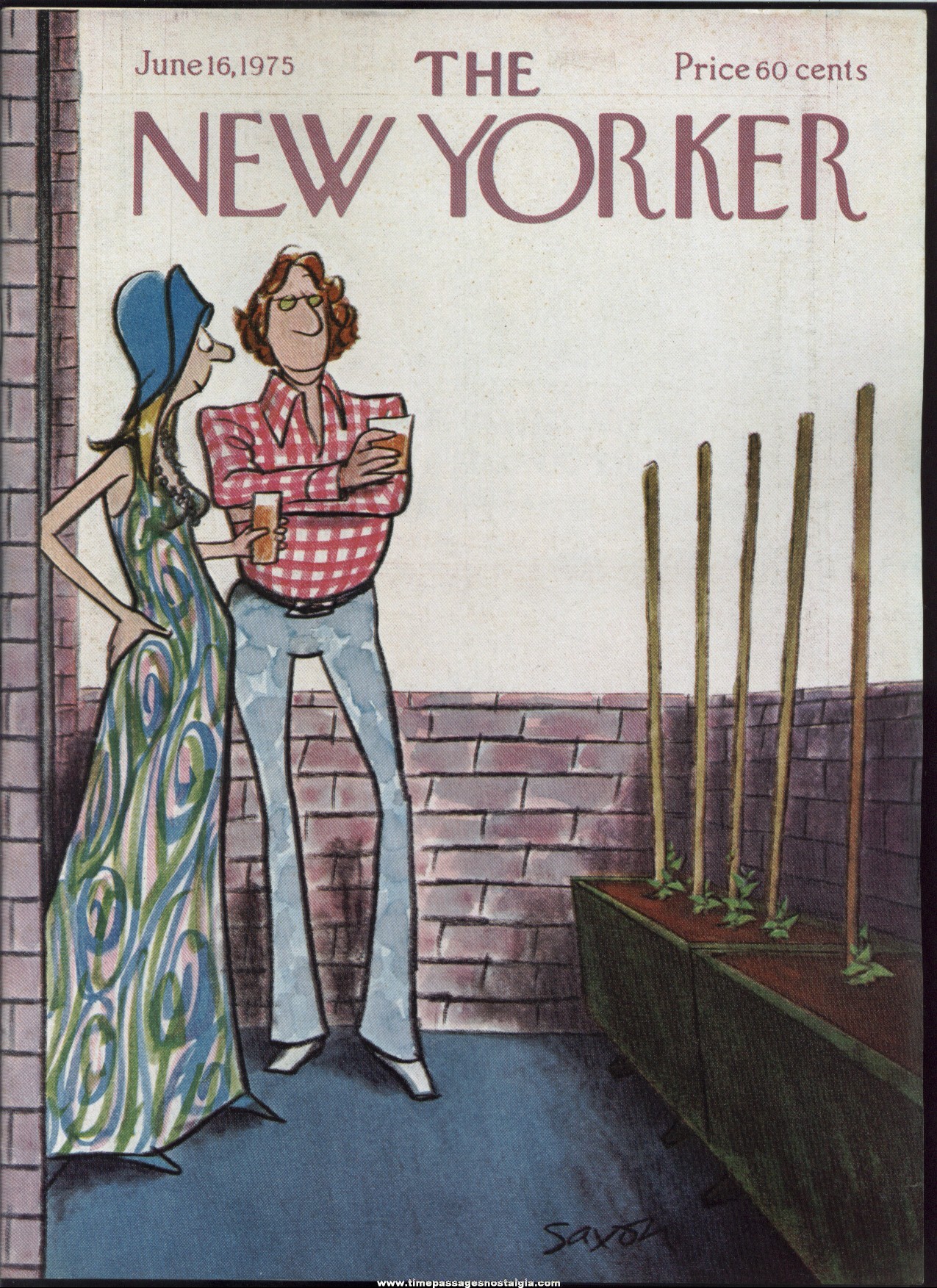 New Yorker Magazine - June 16, 1975 - Cover by Charles Saxon