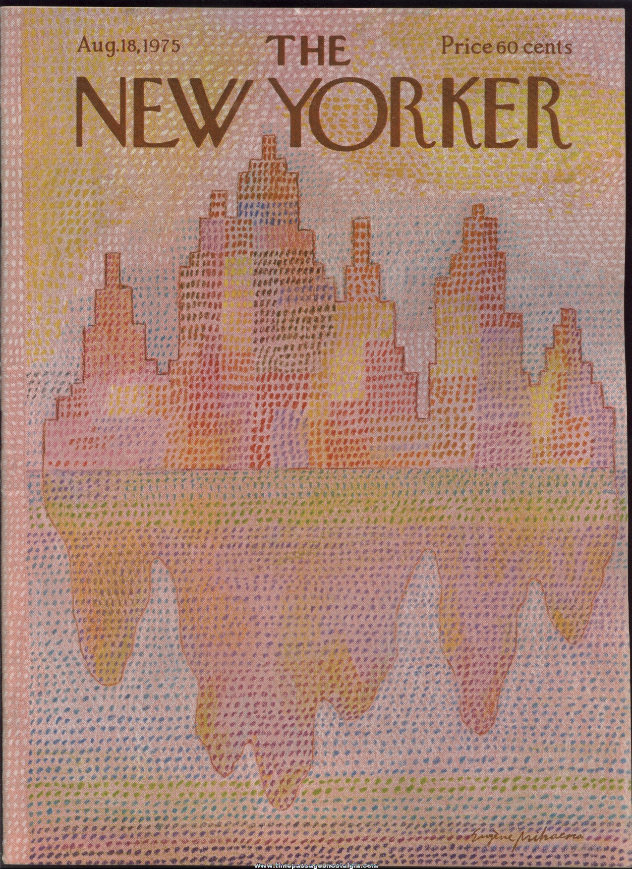 New Yorker Magazine - August 18, 1975 - Cover by Eugene Mihaesco