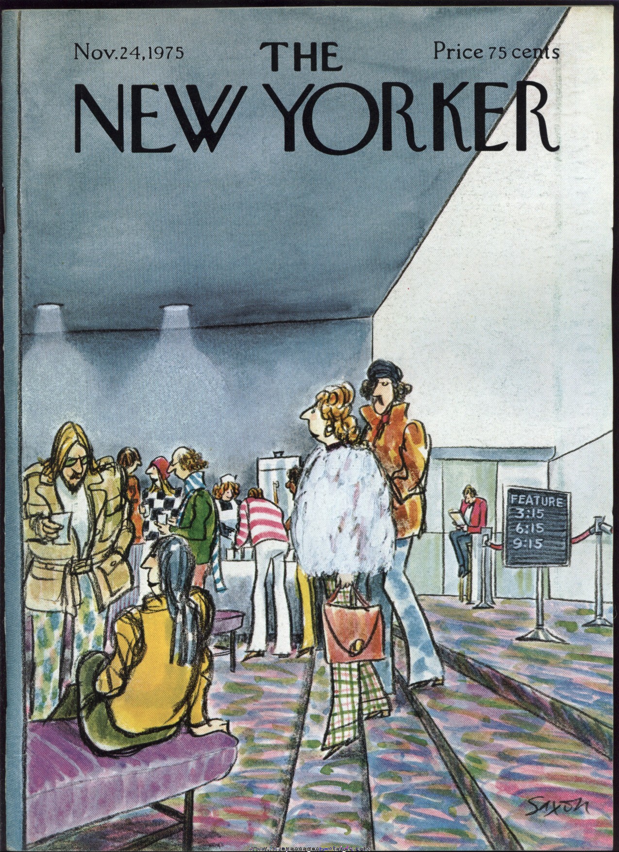 New Yorker Magazine - November 24, 1975 - Cover by Charles Saxon