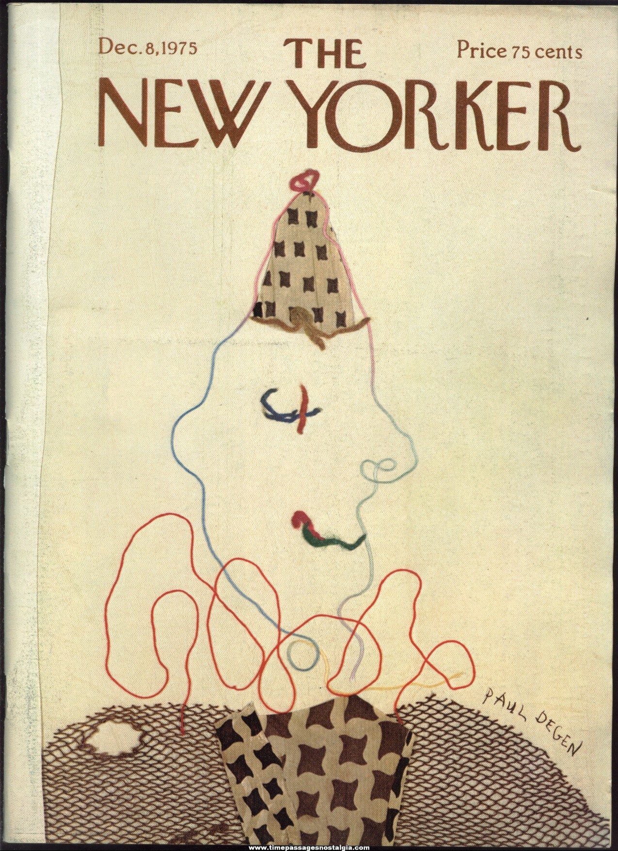 New Yorker Magazine - December 8, 1975 - Cover by Paul Degen