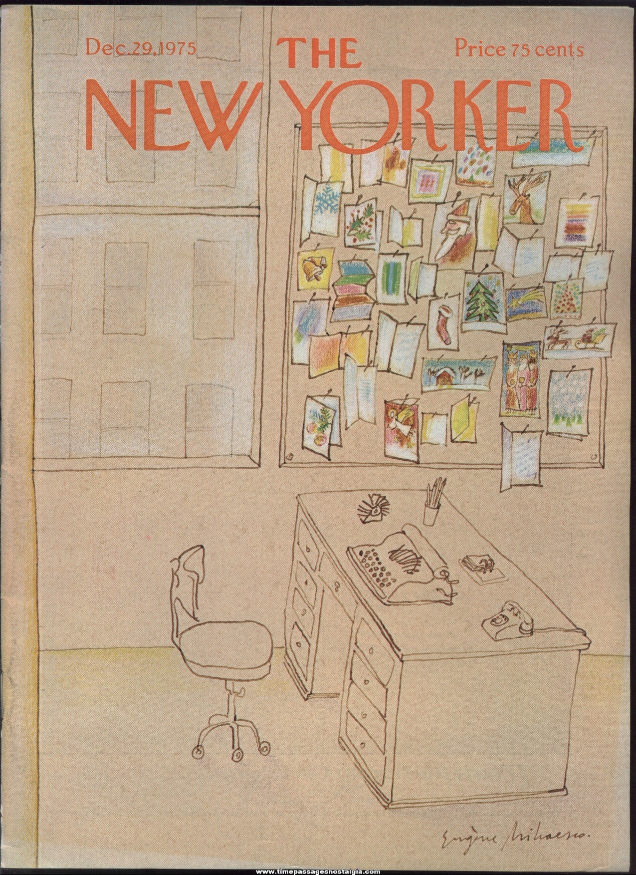 New Yorker Magazine - December 29, 1975 - Cover by Eugene Mihaesco