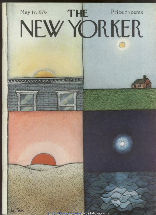 New Yorker Magazine - May 17, 1976 - Cover by Pierre Le-Tan