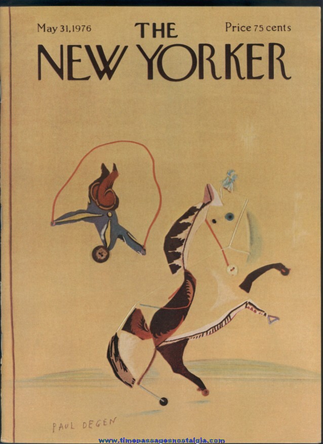 New Yorker Magazine - May 31, 1976 - Cover by Paul Degen