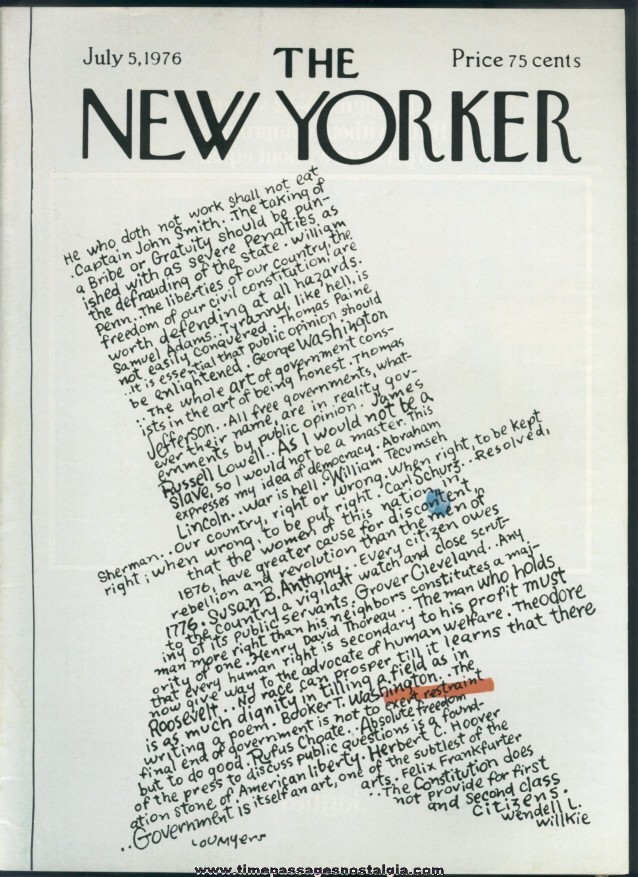 New Yorker Magazine - July 5, 1976 - Cover by Lou Myers