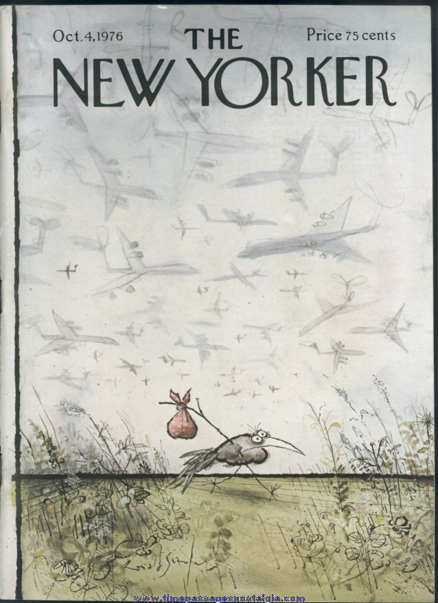 New Yorker Magazine - October 4, 1976 - Cover by Ronald Searle