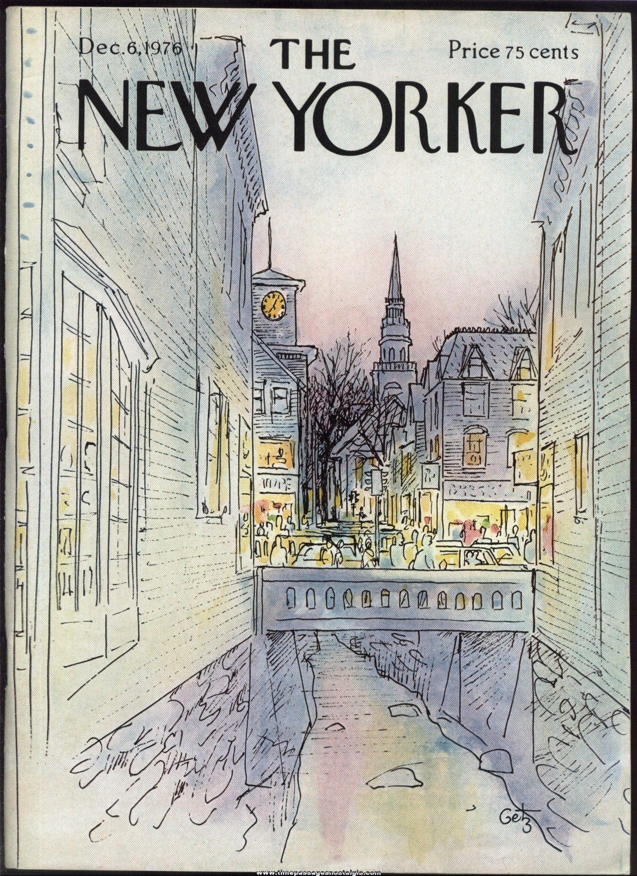 New Yorker Magazine - December 6, 1976 - Cover by Arthur Getz