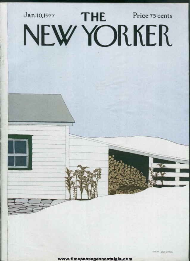 New Yorker Magazine - January 10, 1977 - Cover by Gretchen Dow Simpson