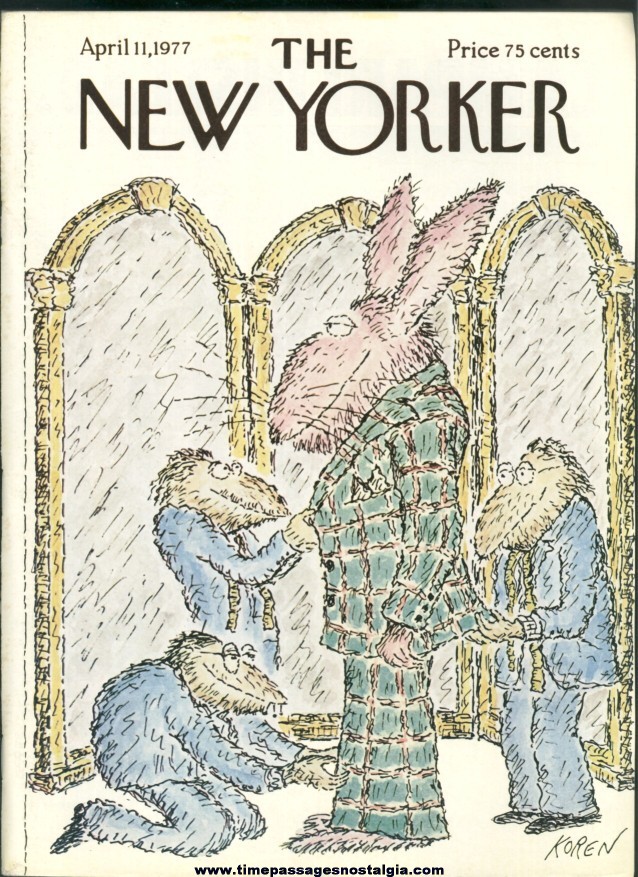 New Yorker Magazine - April 11, 1977 - Cover by Edward Koren