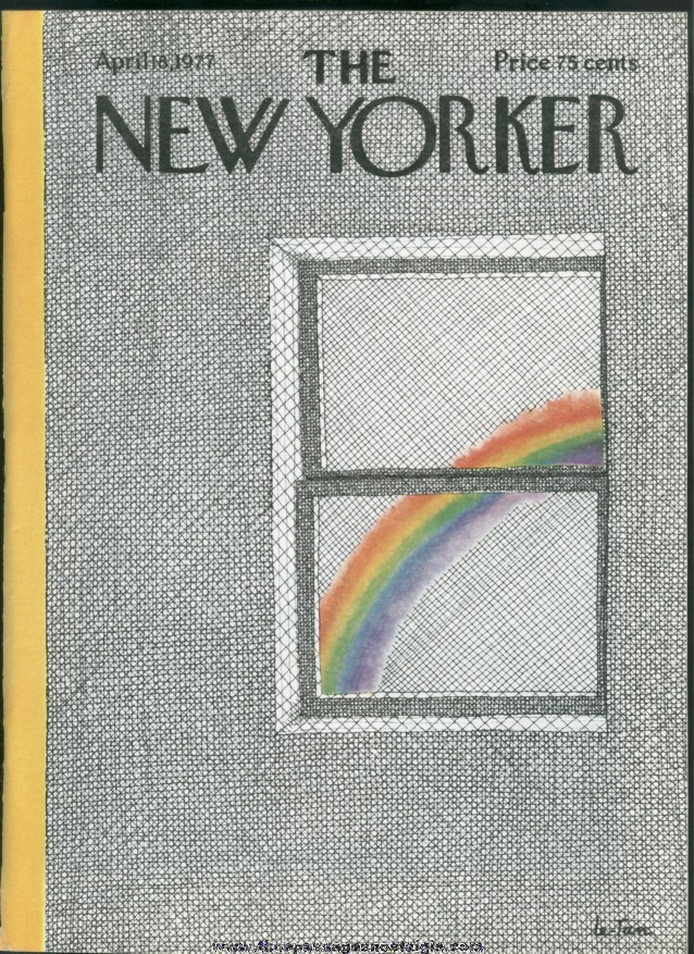 New Yorker Magazine - April 18, 1977 - Cover by Pierre Le-Tan