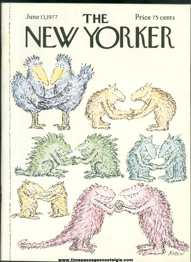 New Yorker Magazine - June 13, 1977 - Cover by Edward Koren